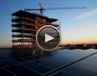 A building with solar panels on the roof